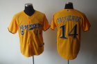 mlb milwaukee brewers #14 mcgehee yellow[2011]