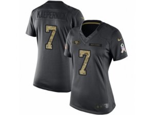 Women Nike San Francisco 49ers #7 Colin Kaepernick Limited Black 2016 Salute to Service NFL Jersey