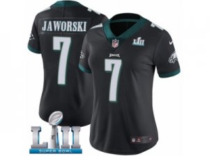 Women Nike Philadelphia Eagles #7 Ron Jaworski Black Alternate Vapor Untouchable Limited Player Super Bowl LII NFL Jersey