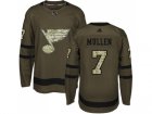 Adidas St. Louis Blues #7 Joe Mullen Green Salute to Service Stitched NHL Jersey