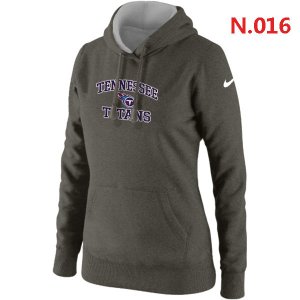 Women NEW Tennessee Titans Heart & Soul Pullover Hoodie Dark grey