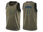 Men Nike Indiana Pacers #11 Domantas Sabonis Green Salute to Service NBA Swingman Jersey