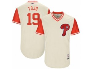 2017 Little League World Series Phillies #19 Tommy Joseph Tojo Tan Jersey