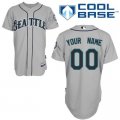 Customized Seattle Mariners Jersey Grey Road Cool Base Baseball