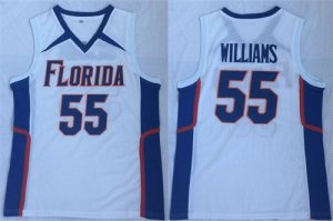 Florida Gators #55 Jason Williams White Throwback College Basketball Jersey
