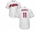 Youth Majestic Cleveland Indians #11 Jose Ramirez Authentic White Home Cool Base MLB Jersey