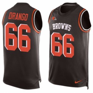 Mens Nike Cleveland Browns #66 Spencer Drango Limited Brown Player Name & Number Tank Top NFL Jersey