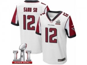 Mens Nike Atlanta Falcons #12 Mohamed Sanu Elite White Super Bowl LI 51 NFL Jersey