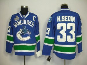 2011 Stanley Cup Vancouver Canucks #33 h.sedin blue