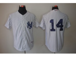 MLB New York Yankees #14 Curtis Granderson White Jerseys(Pinstripe)