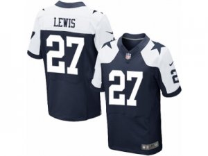 Mens Nike Dallas Cowboys #27 Jourdan Lewis Elite Navy Blue Throwback Alternate NFL Jersey