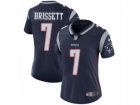 Women Nike New England Patriots #7 Jacoby Brissett Vapor Untouchable Limited Navy Blue Team Color NFL Jersey