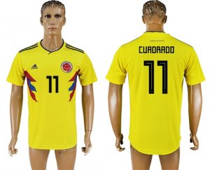 Colombia 11 CURDRADO Home 2018 FIFA World Cup Thailand Soccer Jersey