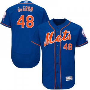 2016 Men New York Mets #48 Jacob deGrom Majestic Royal Flexbase Authentic Collection Player Jersey