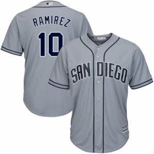 Men\'s Majestic San Diego Padres #10 Alexei Ramirez Replica Grey Road Cool Base MLB Jersey