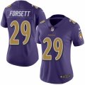 Women's Nike Baltimore Ravens #29 Justin Forsett Limited Purple Rush NFL Jersey