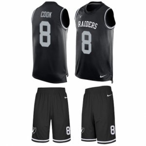 Mens Nike Oakland Raiders #8 Connor Cook Limited Black Tank Top Suit NFL Jersey