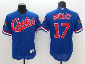 2016 Mens Chicage Cubs #17 Kris Bryant Blue Flexbase Mlb Jersey