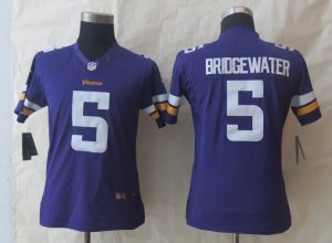 Women New Nike Minnesota Vikings #5 Bridgewater Purple Jerseys