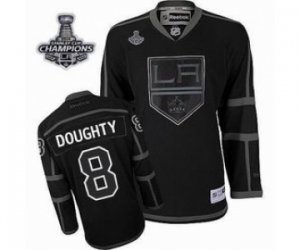 nhl jerseys los angeles kings #8 doughty black ice[2014 Stanley cup champions]