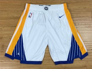 Warriors White Nike Swingman Shorts