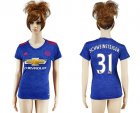 Womens Manchester United #31 Schweinsteiger Away Soccer Club Jersey