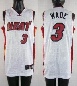 nba fans miami heat #3 wade swingman white