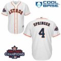 Astros #4 George Springer White New Cool Base 2017 World Series Champions Stitched MLB Jersey