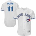 Mens Majestic Toronto Blue Jays #11 Kevin Pillar White Flexbase Authentic Collection MLB Jersey