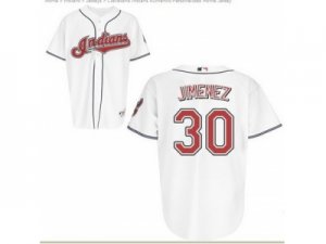 mlb Cleveland Indians #30 Jimenez white Cool base Jerseys