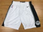Spurs White Nike Authentic Shorts
