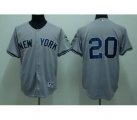 New York Yankees #20 Posada 2009 world series patchs grey
