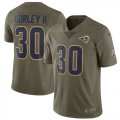 Nike Rams #30 Todd Gurley II Youth Olive Salute To Service Limited Jersey