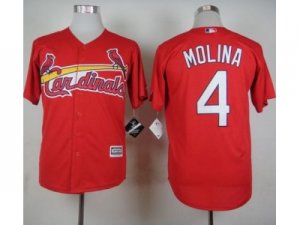 MLB St. Louis Cardinals #4 Yadier Molina Red Cool Base Stitched Baseball jerseys