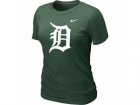 Women MLB Detroit Tigers Heathered D.Green Nike Blended T-Shirt