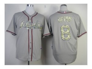 mlb jerseys atlanta braves #8 upton grey[number camo]