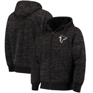 Atlanta Falcons G III Sports by Carl Banks Discovery Sherpa Full Zip Jacket Heathered Black