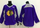 NHL Chicago Blackhawks BLANK Stitched purple jerseys