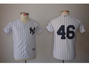 Youth MLB New York Yankees #46 Andy Pettitte White Jerseys