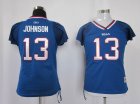 women nfl buffalo bills #13 johnson blue[johnson]