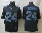 Nike San Diego Charger #24 Mathews Black Jerseys(Impact Limited)