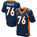 Mens Nike Denver Broncos #76 Max Garcia Elite Navy Blue Alternate NFL Jersey