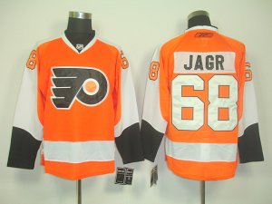 nhl philadelphia flyers #68 jagr orange