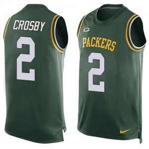 Nike Green Bay Packers #2 Mason Crosby Green Team Color Men Stitched NFL Limited Tank Top Jersey