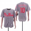 Phillies #10 J.T. Realmuto Gray Flexbase Jersey