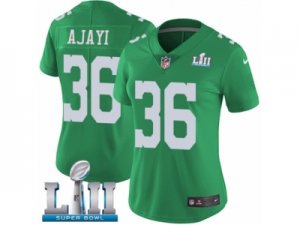 Women Nike Philadelphia Eagles #36 Jay Ajayi Limited Green Rush Vapor Untouchable Super Bowl LII NFL Jersey