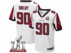 Mens Nike Atlanta Falcons #90 Derrick Shelby Elite White Super Bowl LI 51 NFL Jersey