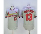 Men St. Louis Cardinals #13 matt carpenter Majestic Grey Flexbase Authentic Cooperstown Collection Player Jersey