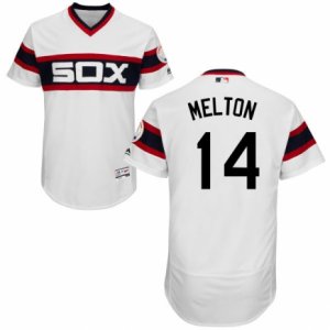 Men\'s Majestic Chicago White Sox #14 Bill Melton White Flexbase Authentic Collection MLB Jersey