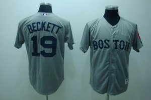 mlb boston red sox #19 beckett grey(2009 style)